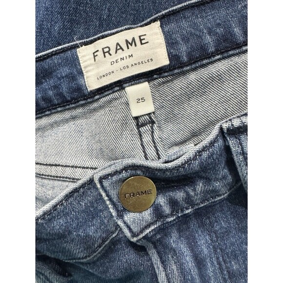 Frame  Women's Silver Washed Le High Straight Jeans Size 25 - Picture 9 of 11